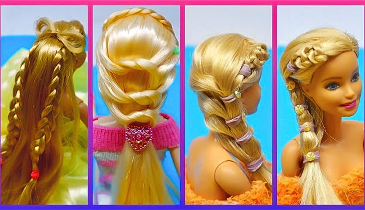 diy芭比工艺:diy为芭比娃娃制作漂亮的发型,diy芭比发型窍门!