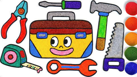 简笔绘画:涂色建筑工具箱,您的生活小助手,都有哪些功能?
