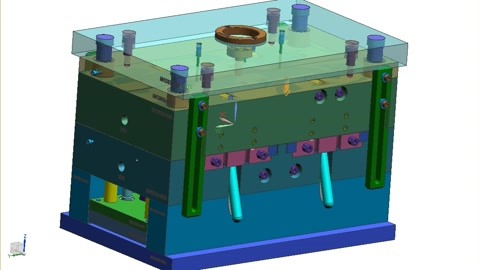 简化细水口模具运动图图片