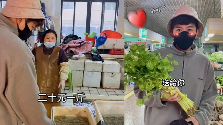 TVB知名男星逛内地菜市场，付款被抹1元零头太惊讶，全程无人认出