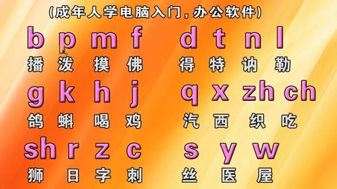 成人如何自學拼音打字,學拼音拼讀教學視頻,不僅會拼,還能打字