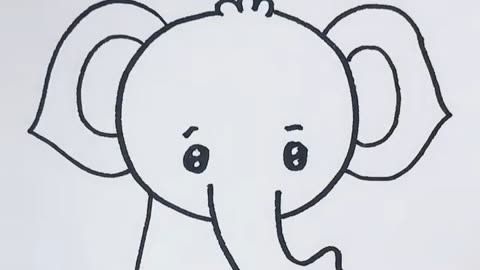 画大象,简笔画教程