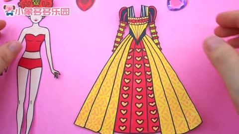 纸娃娃公主换装游戏:小朋友最喜欢diy制作公主裙,简单易做