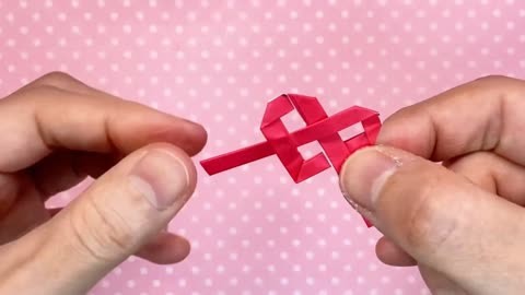 创意折纸手工视频教程集02 简单且充满少女心的小手工怎么做?