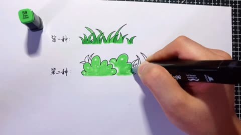 画草丛简单图片