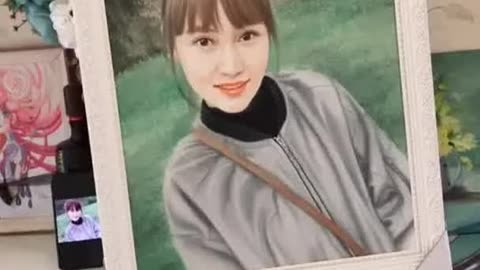 男孩订了一幅画送给女朋友幸福 油画